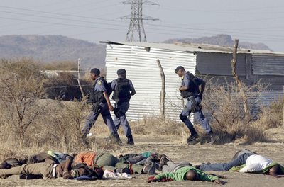 Several protesters were shot dead when police opened fire on the rowdy crowd. Net  photo.