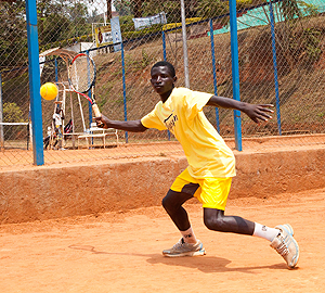 Ernest Habiyambere starts quest to win the ITF/CAT 14 & Under Kigali leg today. The Sunday Times / T. Kisambira.