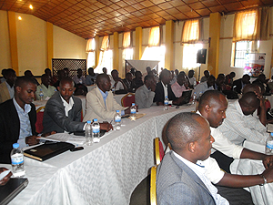A cross section of district youth representatives during the event to award best performing districts. The Sunday Times / Grace Mugoya.