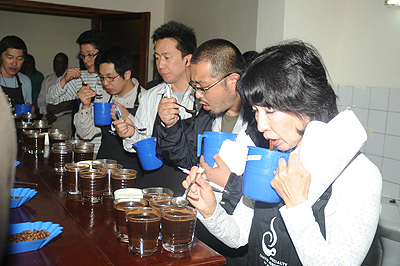 Coffee tasters during a past Cup of Excellence awards; The event is due to kick off at the end of this month. The New Times / File.