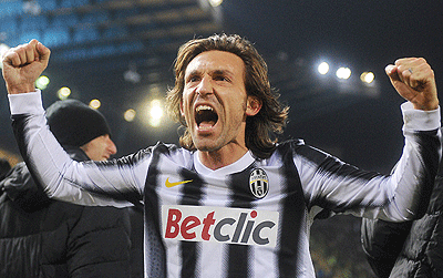 Led by Andrea Pirlo, Juventus did not lose a league game in 2011-2012 en route to its first Serie A title in nine years. Net photo.