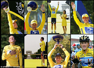 Lance Armstrong won the Tour de France every year between 1999 and 2005. Net photo.