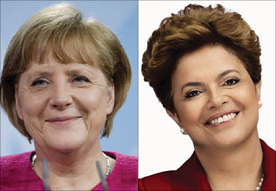 Angela Merkel,Dilma Rousseff.