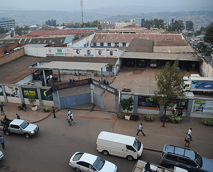 An aerial view of the business premises which will be replaced by state-of-the-art structures. The New Times/Timothy Kisambira.
