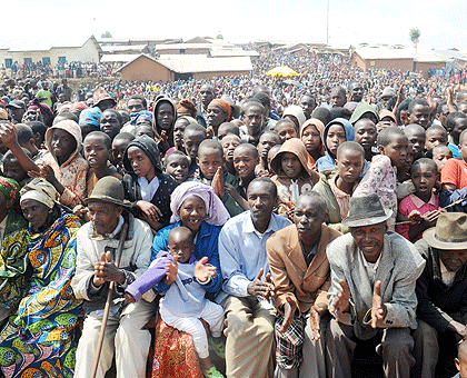 Congolese refugees in Gihembe camp during this yearu2019s World Refugee Day celebrations. The New Times/John Mbanda.