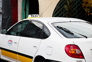 A taxi parking. The New Times / Timothy Kisambira.