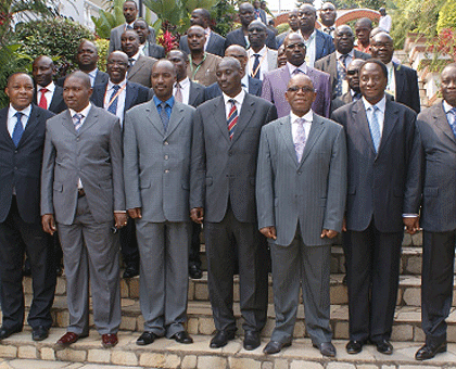 Military chiefs and experts from ICGLR member states in a group photo during their recent meeting on the Congo crisis in Goma. The New Times / File.