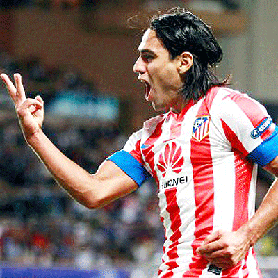 Radamel Falcao celebrates.