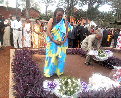 Mourners pay homage to Genocide victims at Nyarubuye Memorial in Kirehe District. The New Times / File.