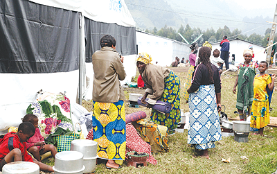 Congolese refugees at Nkamira Transit Centre. The New Times / File.
