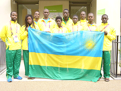 The Rwandan team that participated in the 2012 London Olympic Games. The sports ministry has called for focus on youth for the 2016 Games.  The New Times / File.