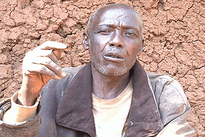 Charles Yambabariye, a resident of Gisagara talks about Mukwaza hill. The New Times / Bucyensenge