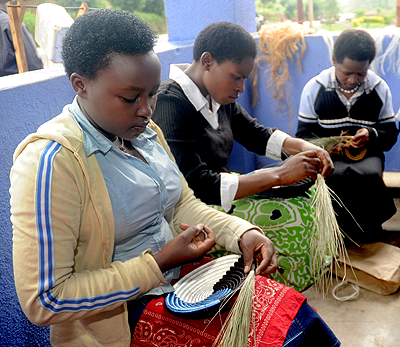 Baket weaving has uplifted lives of many women. The New Times / John Mbanda.