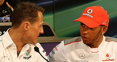 Lewis Hamilton joins Mercedes in place of Michael Schumacher.  Net photo.