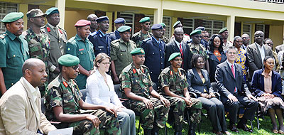 Participants and trainers in a group photo at the launch of the course yesterday.  The New Times / Sam Nkurunziza