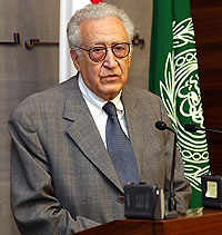 Lakhdar Brahimi, speaking in Lebanon, admitted that solving the Syrian crisis was a u2018very, very difficultu2019 process. Net photo