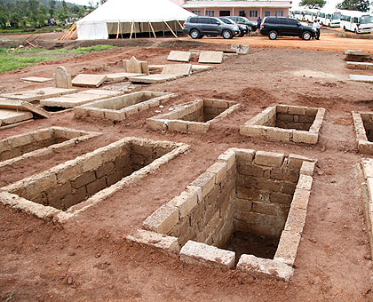 Graves at Rusororo cemetery. MPs say the charges at the cemetery are still high. The New Times / Timothy Kisambira.