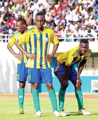 SAYS  IT ALL: Junior Wasps players look dejected after losing against Botswana on penalties on Saturday despite winning the game 1-0 in normal time. The New Times/T. Kisambira.