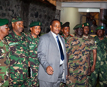 Some of the officers from the region making up the Expanded Joint Verification Mechanism in DRC. An international NGO has questioned the approach to the DRC issue. The New Times / File.