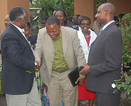 Participants share a light moment shortly after the Amani meeting. The New Times / Sam Nkurunziza.