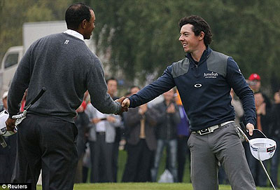 McIlroy edged out Woods by just one shot in China. Net photo.