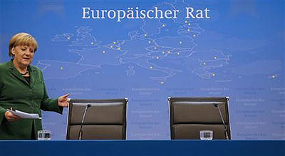 German Chancellor Angela Merkel, Europeu2019s most powerful leader, wants more central control over national budgets and economic reforms. Net photo.