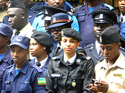 A section of Police officers undergoing UNPOC course at Gishari. The New Times / S. Rwembeho.