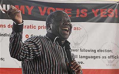 Zimbabwes Movement for Democratic Change (MDC) leader and Prime Minister Morgan Tsvangirai. Net photo.