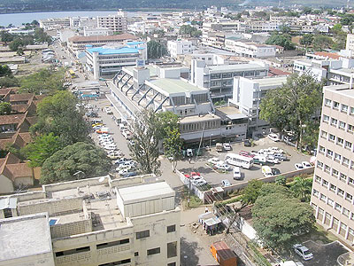 An aerial view of Kisumu city