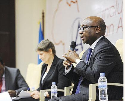 African Development Bank President  Donald Kaberuka speaks at the African Economic Conference on Friday 
