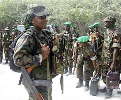 Ugandan peacekeepers in Somalia. Net photo.