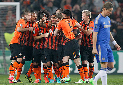After beating Chelsea 2-1 two weeks ago, Shakhtar Donestsk lead the second-placed Blues by 3 points in Group E. Net photo.