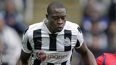 Newcastle United striker Shola Ameobi. Net photo.