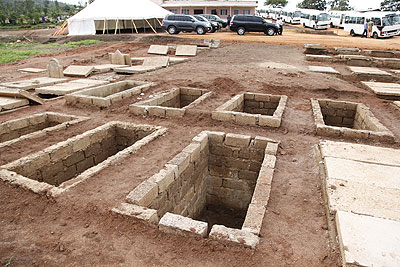 A grave in lower scale at Rusororo cemetery, it goes for Rwf150, 000. The New Times / T.Kisambira.