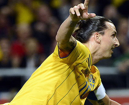 Zlatan Ibrahimovic made history by netting four times against England