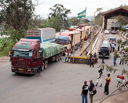 A busy Rusumo border. The Sunday Times / File.