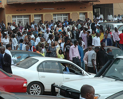 Christians  leaving a church from a prayer service in a Kigali church. Worshipers have been cautioned against noise. The New Times / File.