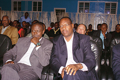 (R-L) Minister of Sports and Culture, Protais Mitali and Edward Kalisa, Permanent Secretary at MINISPOC.