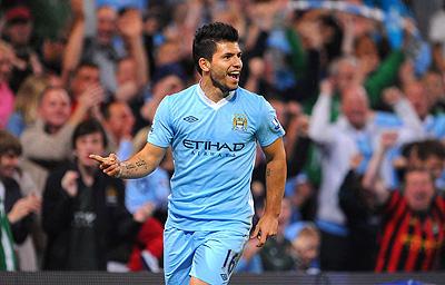 Sergio Aguero's Manchester City tops the list with u00a310.54m going to player's representatives. Net photo.