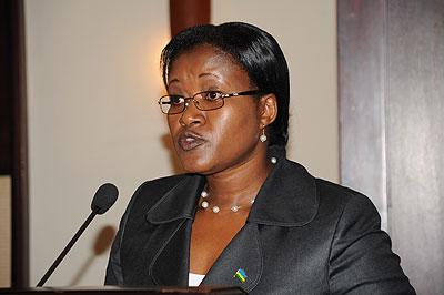 The Minister in Charge of East African Community Affairs, Monique Mukaruliza. The Sunday Times / File.