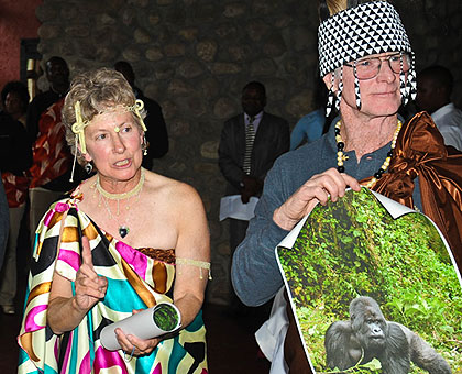 Joe Mc Donald (right) and Mary Ann during the ceremony in Musanze. The New Times/John Mbanda.