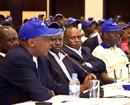 Some of the mining sector stakeholders at the International Mines Day celebrations in Kigali. The New Times / T.Kisambira.