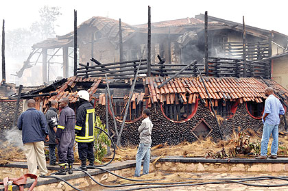 What remains of Mama Africa Restaurant and Club Mysterious. The New Times/File.