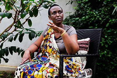 The late Inyumba during a past interview at her home in Kigali. The New Times / File.