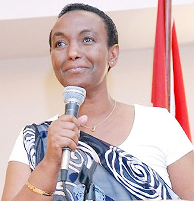 RIP: Inyumba speaking at a past event. The New Times / File.