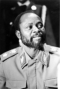 This 1984 file photo shows the late Mozambican president Samora Machel. South African police said Wednesday Dec. 12, 2012 theyu2019ve opened a new investigation into the 1986 airplane crash that killed Mozambiqueu2019s Marxist president Machel, an incident that many have blamed the former apartheid government. Net  / photo