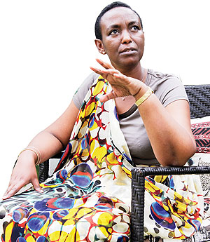 Aloisea Inyumba during an interview with a journalist at her home on March 30, 2012.