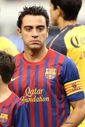 Barcelona midfielder Xavi. Net photo.