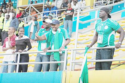 Soccer fans watching a game. / Timothy Kisambira