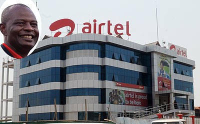 Airtel headquarters in Remera; INSET, The company country director, Marcelline Paluku.The New Times/File.